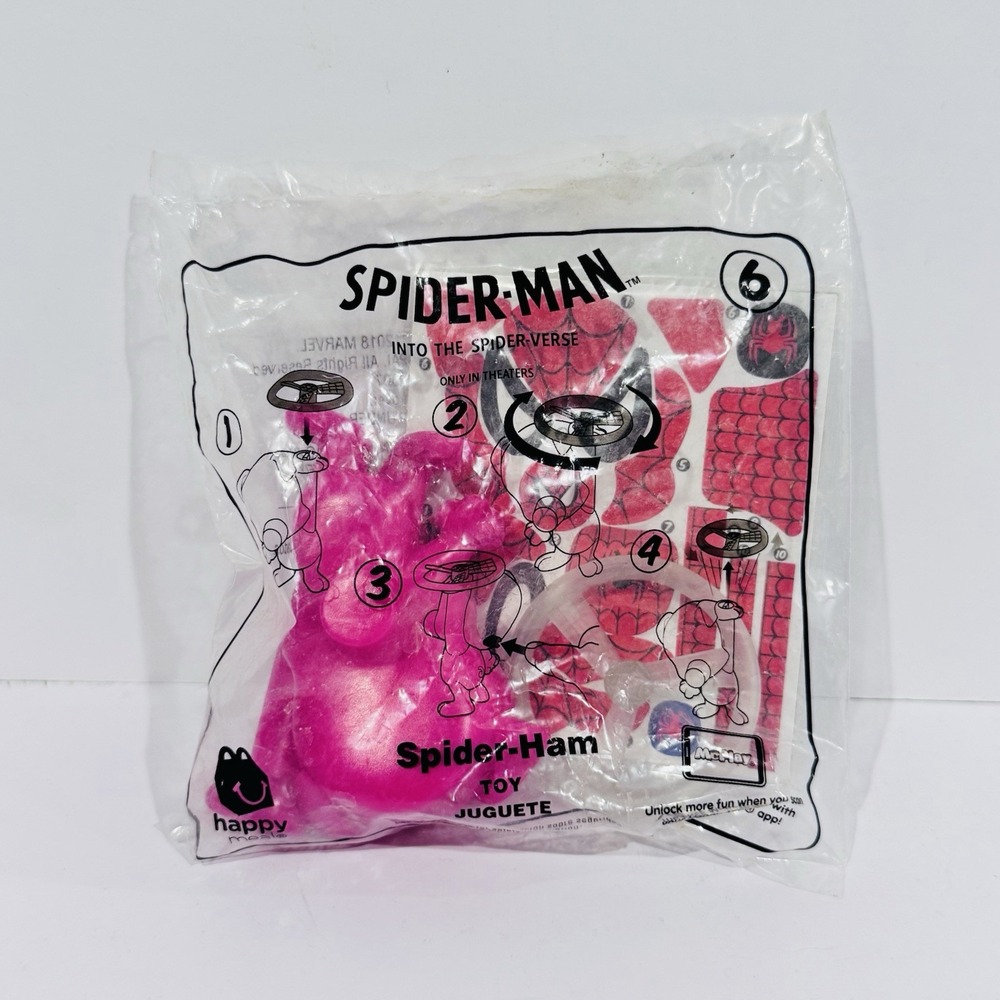 Sealed 2018 McDonald's Spider-Man Spider-Hamโ Happy Meal Toy